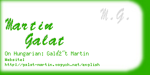 martin galat business card